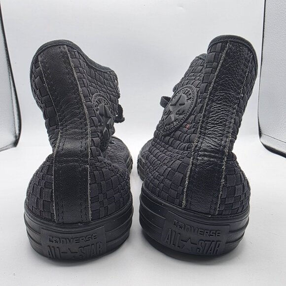 Converse All Star Woven High Top Mens Sise 10.5 Black Casual Shoes Outdoors Walk - Picture 5 of 12